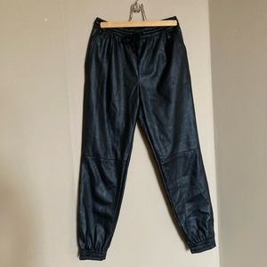 Zara leather pants with draw string